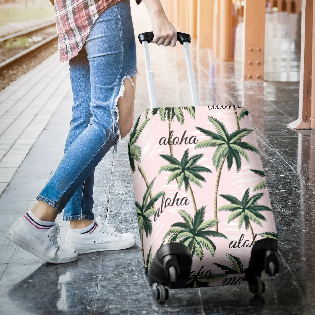 Aloha Beach Pattern Design Themed Print Luggage Cover Protector