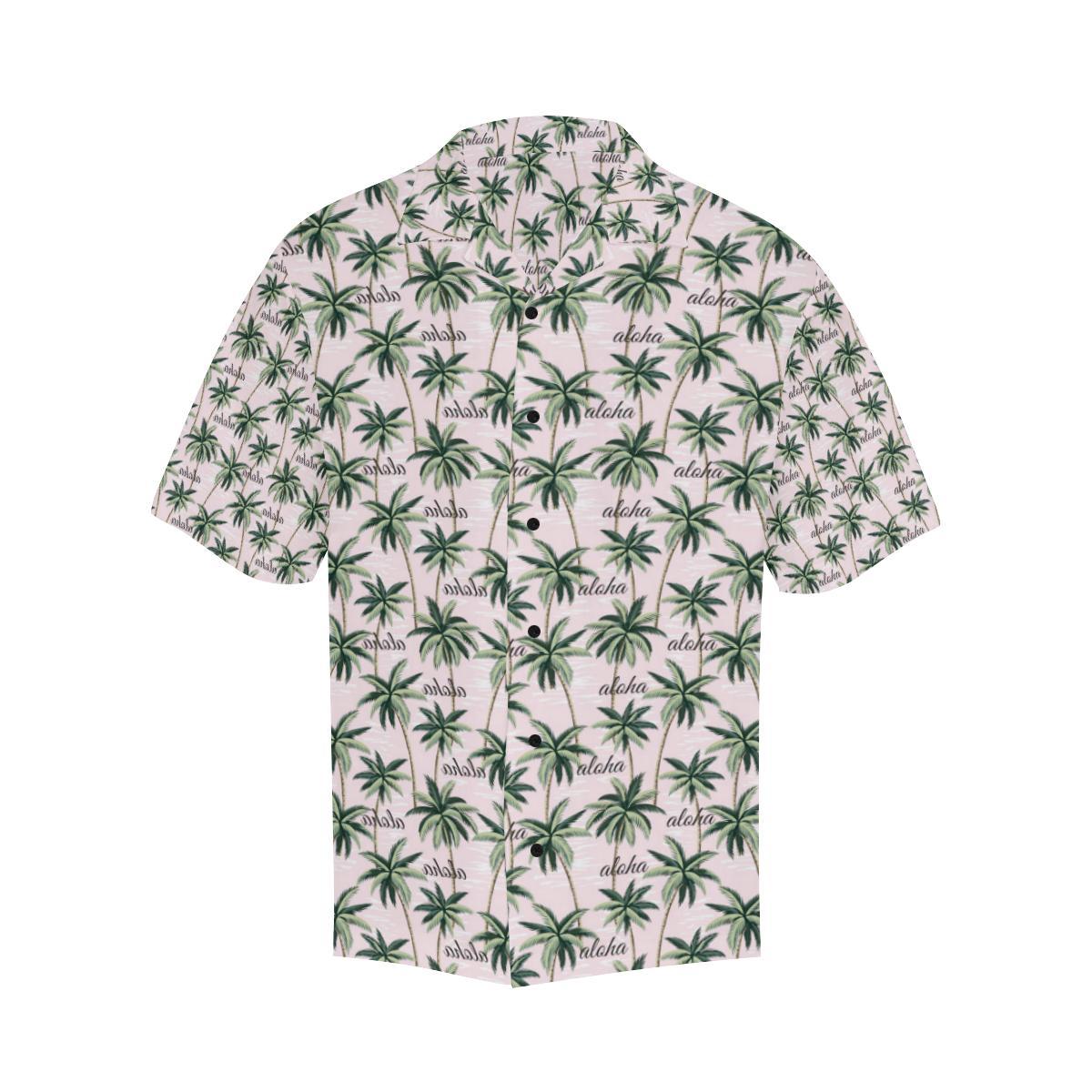 Aloha Beach Pattern Design Themed Print Men Aloha Hawaiian Shirt