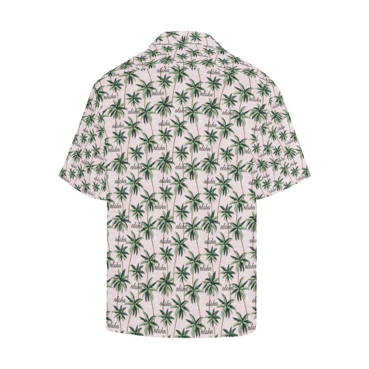 Aloha Beach Pattern Design Themed Print Men Aloha Hawaiian Shirt