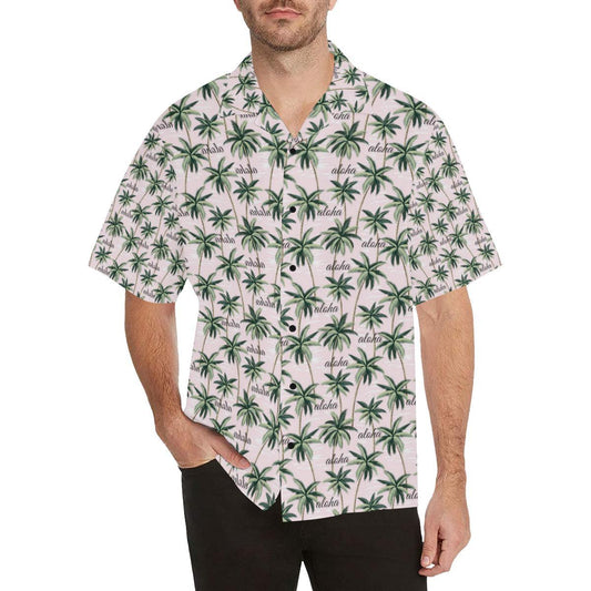 Aloha Beach Pattern Design Themed Print Men Aloha Hawaiian Shirt