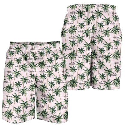 Aloha Beach Pattern Design Themed Print Mens Shorts-JTAMIGO.COM