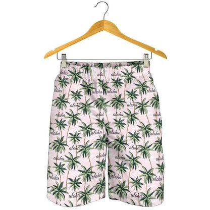 Aloha Beach Pattern Design Themed Print Mens Shorts-JTAMIGO.COM