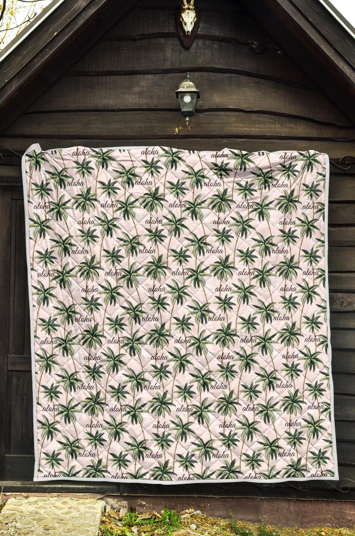 Aloha Beach Pattern Design Themed Print Premium Quilt-JTAMIGO.COM