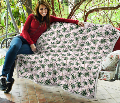 Aloha Beach Pattern Design Themed Print Premium Quilt-JTAMIGO.COM