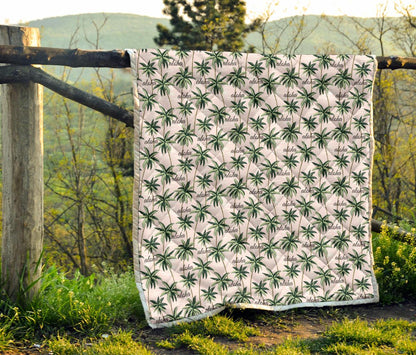 Aloha Beach Pattern Design Themed Print Premium Quilt-JTAMIGO.COM