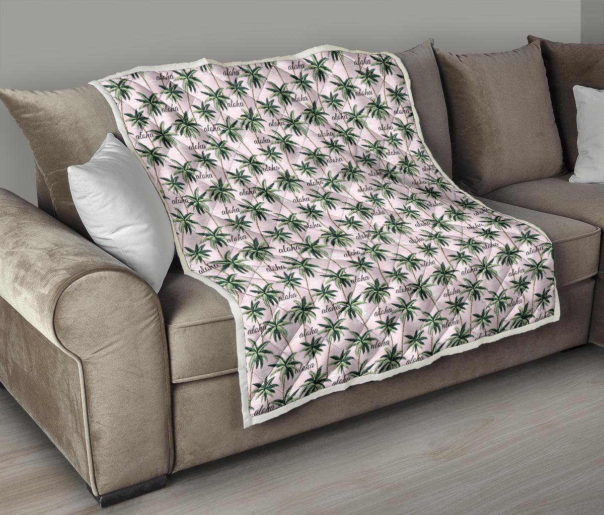 Aloha Beach Pattern Design Themed Print Premium Quilt-JTAMIGO.COM