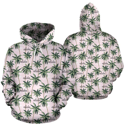 Aloha Beach Pattern Design Themed Print Pullover Hoodie