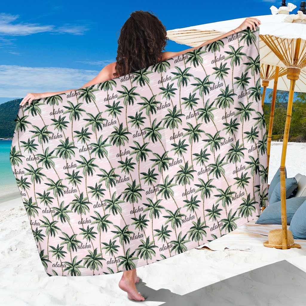 Aloha Beach Pattern Design Themed Print Sarong Pareo Wrap