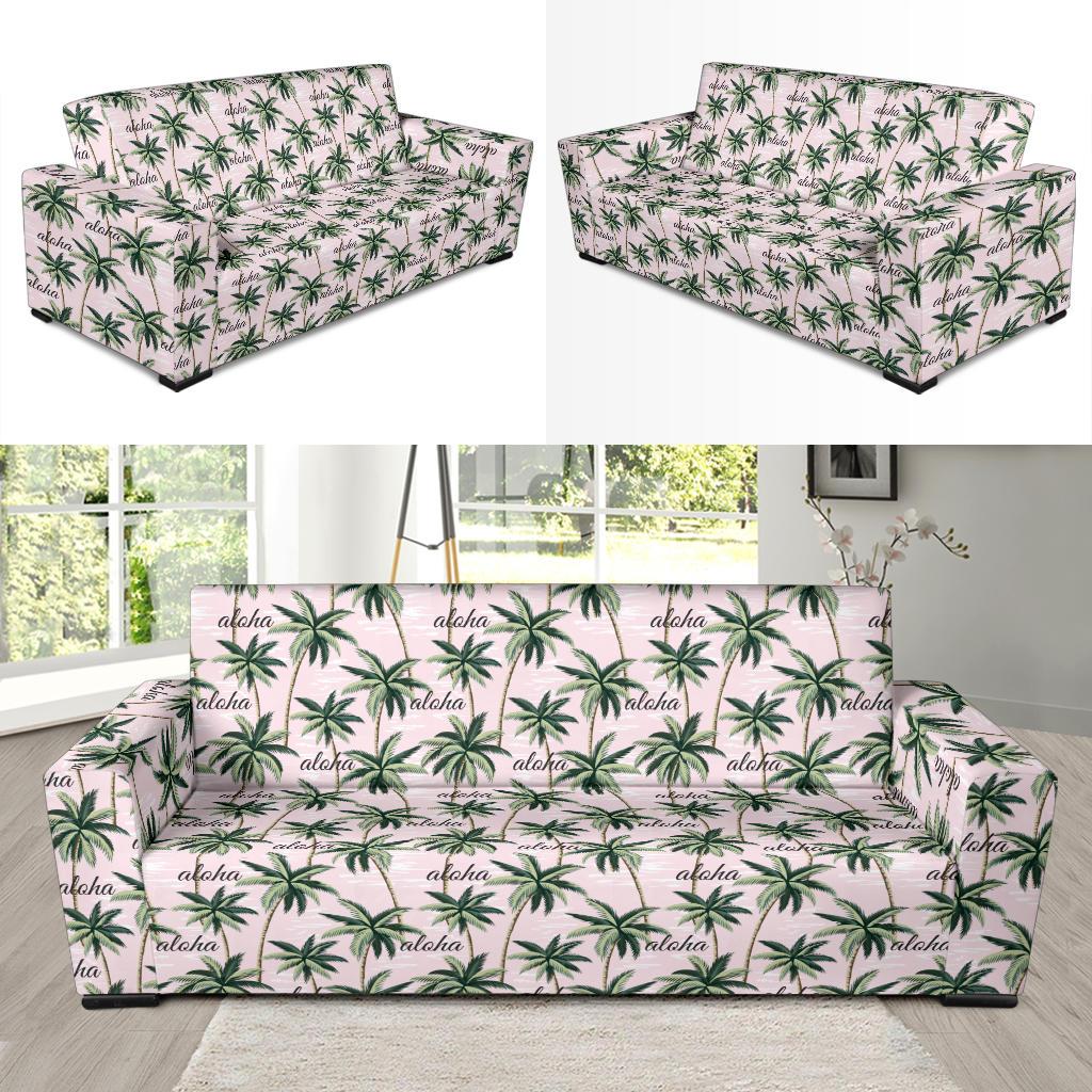 Aloha Beach Pattern Design Themed Print Sofa Slipcover-JTAMIGO.COM