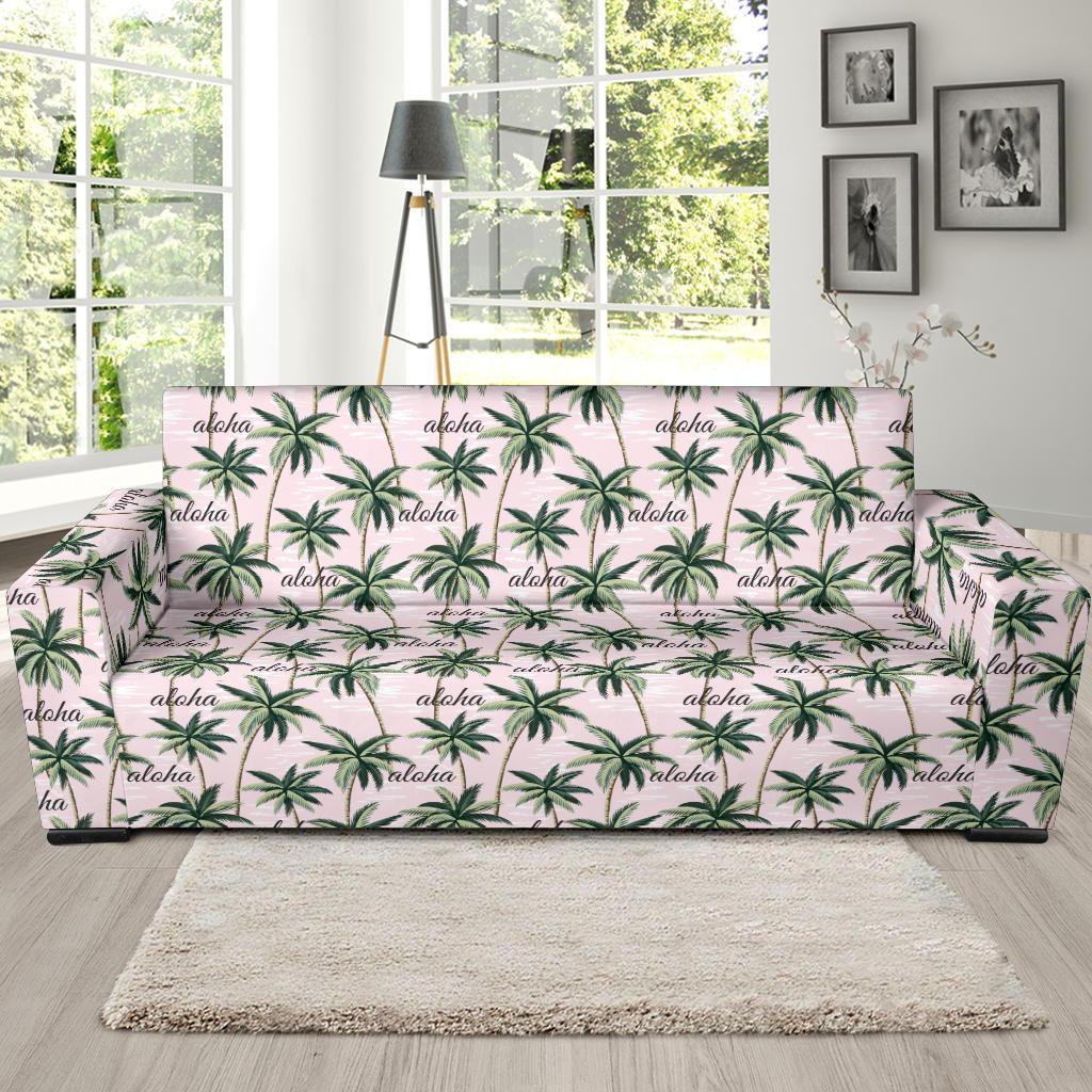 Aloha Beach Pattern Design Themed Print Sofa Slipcover-JTAMIGO.COM