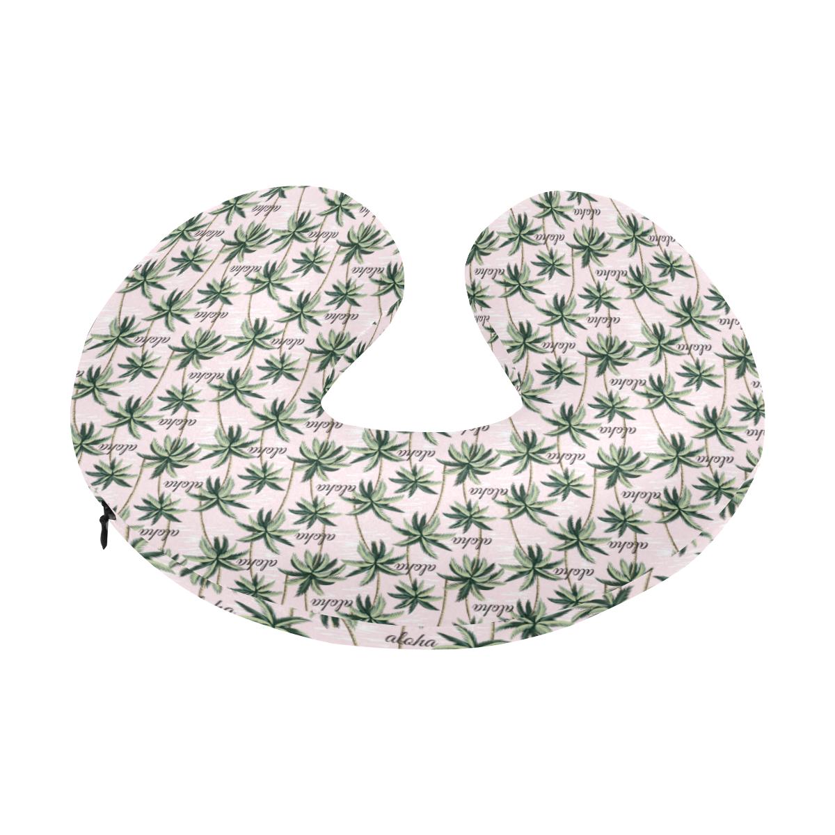 Aloha Beach Pattern Design Themed Print U-Shaped Travel Neck Pillow-JTAMIGO.COM