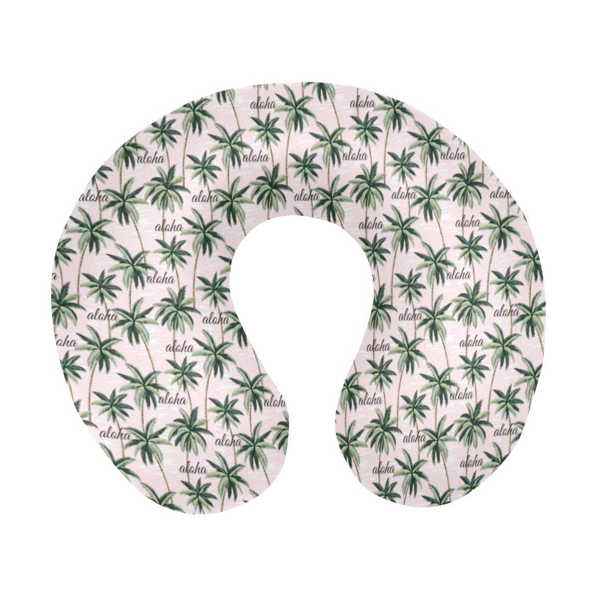 Aloha Beach Pattern Design Themed Print U-Shaped Travel Neck Pillow-JTAMIGO.COM