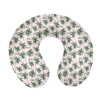 Aloha Beach Pattern Design Themed Print U-Shaped Travel Neck Pillow-JTAMIGO.COM