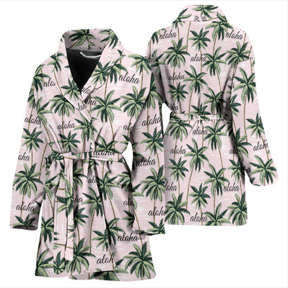 Aloha Beach Pattern Design Themed Print Women Bath Robe-JTAMIGO.COM