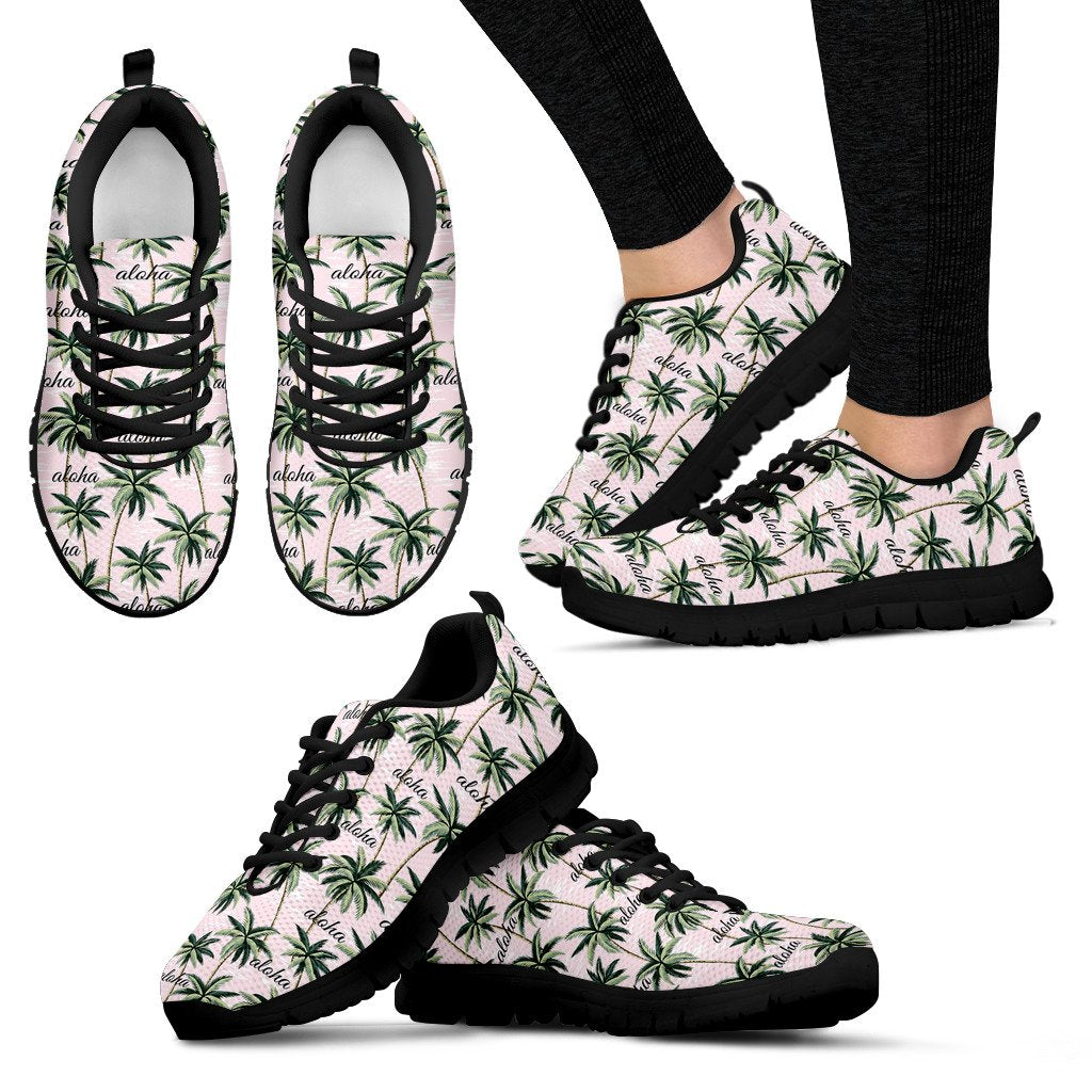 Aloha Beach Pattern Design Themed Print Women Sneakers Shoes
