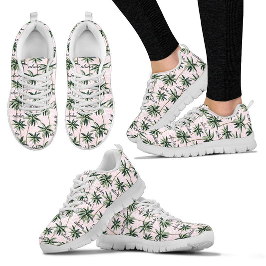 Aloha Beach Pattern Design Themed Print Women Sneakers Shoes