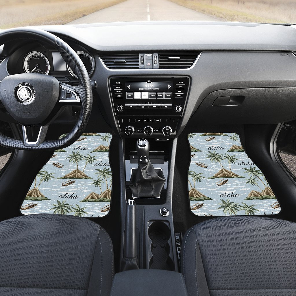 Aloha Hawaii island Design Themed Print Car Floor Mats