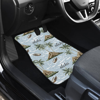 Aloha Hawaii island Design Themed Print Car Floor Mats