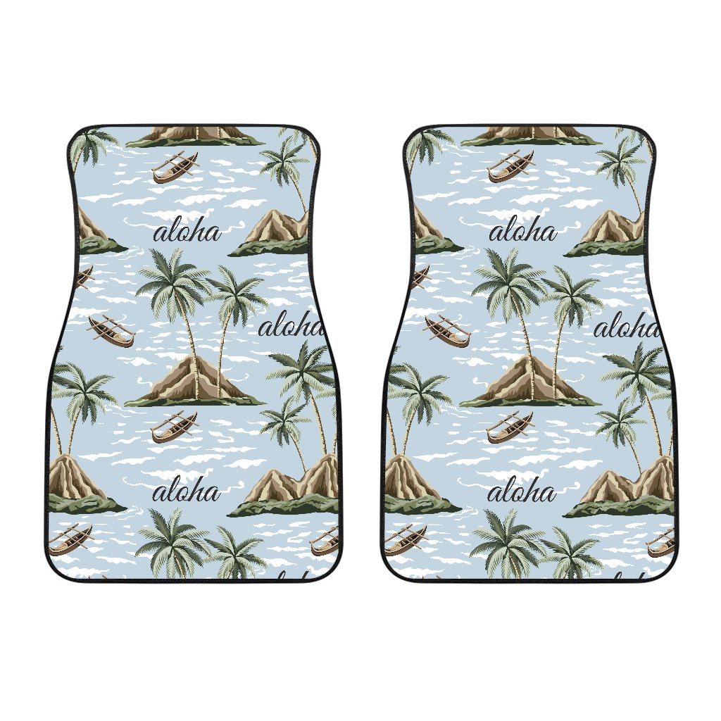 Aloha Hawaii island Design Themed Print Car Floor Mats
