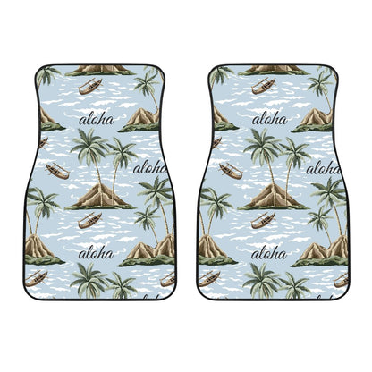 Aloha Hawaii island Design Themed Print Car Floor Mats