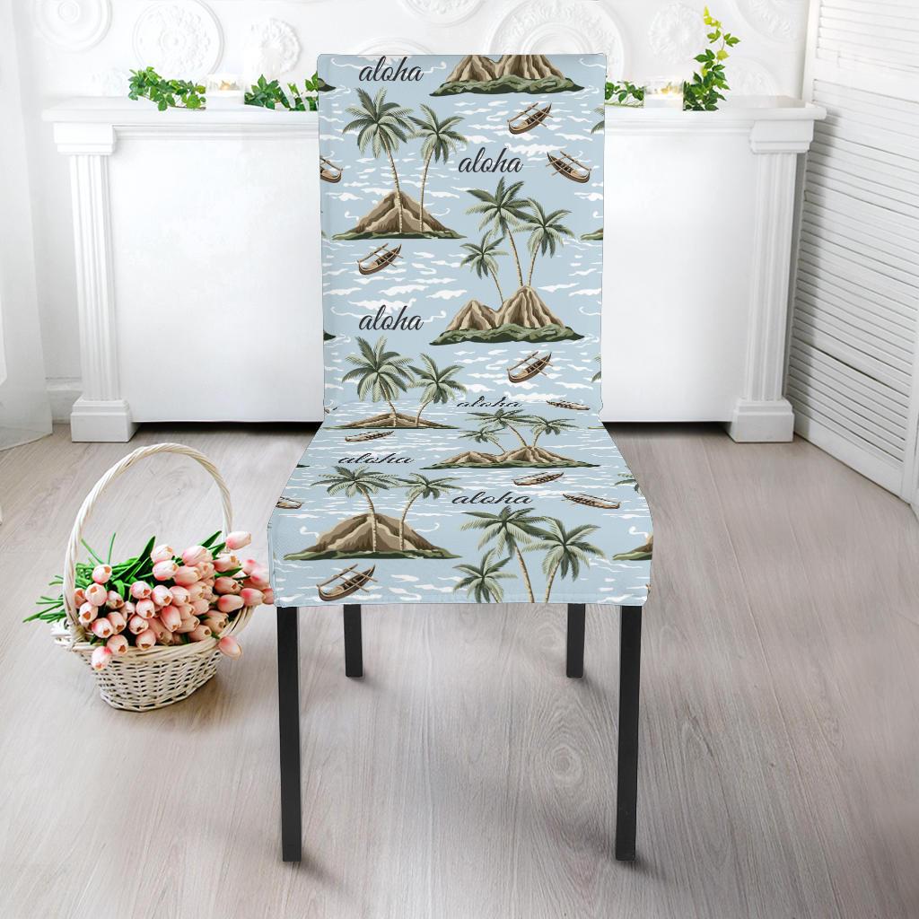 Aloha Hawaii island Design Themed Print Dinning Chair Slipper-JTAMIGO.COM