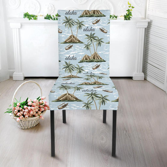 Aloha Hawaii island Design Themed Print Dinning Chair Slipper-JTAMIGO.COM