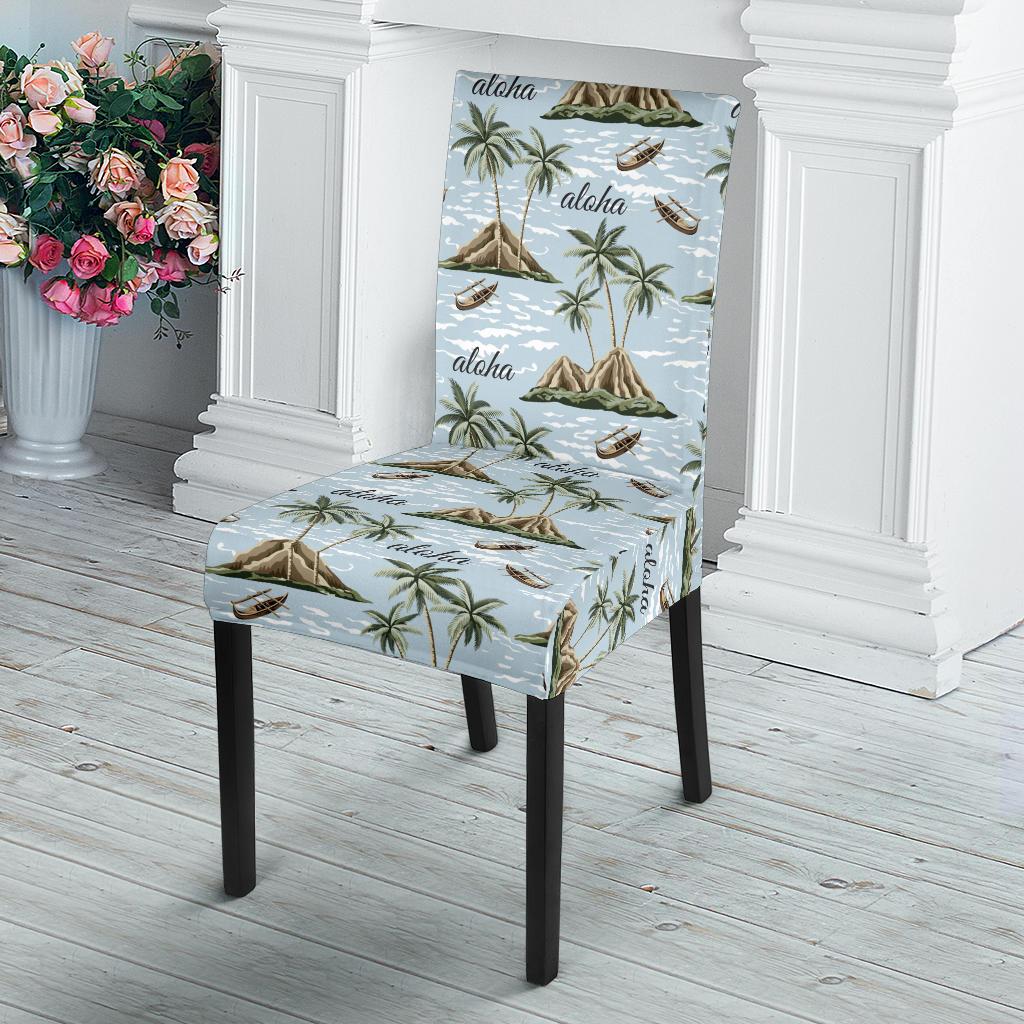 Aloha Hawaii island Design Themed Print Dinning Chair Slipper-JTAMIGO.COM