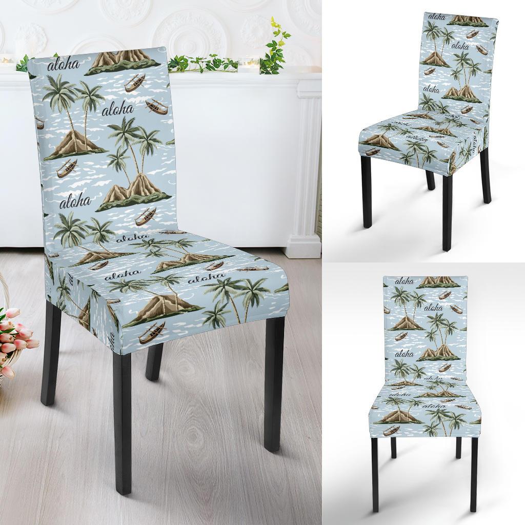 Aloha Hawaii island Design Themed Print Dinning Chair Slipper-JTAMIGO.COM