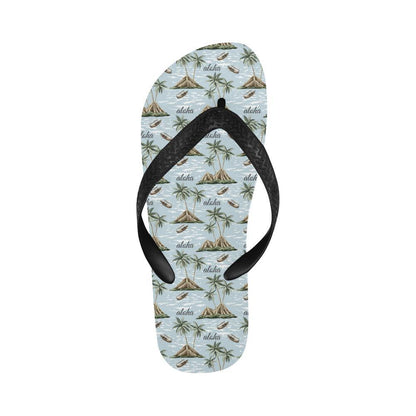 Aloha Hawaii island Design Themed Print Flip Flops-JTAMIGO.COM