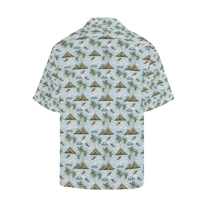 Aloha Hawaii island Design Themed Print Men Aloha Hawaiian Shirt