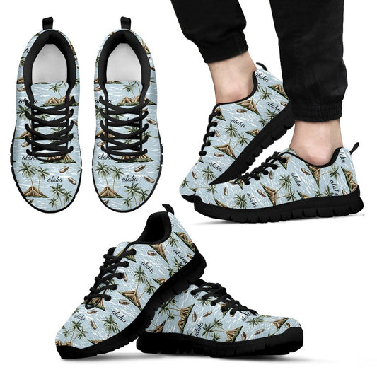 Aloha Hawaii island Design Themed Print Men Sneakers Shoes