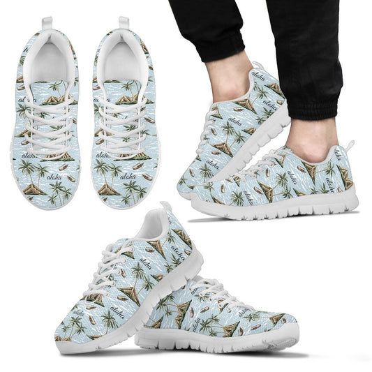 Aloha Hawaii island Design Themed Print Men Sneakers Shoes