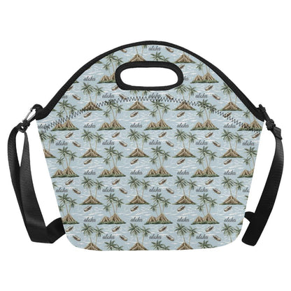 Aloha Hawaii island Design Themed Print Neoprene Lunch Bag (Model 1669)(Large)-JTAMIGO.COM