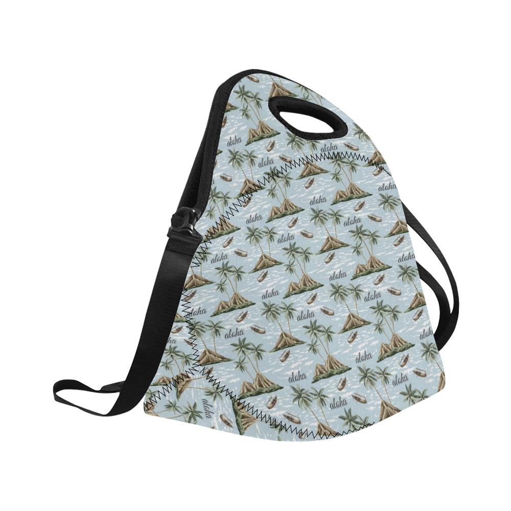 Aloha Hawaii island Design Themed Print Neoprene Lunch Bag (Model 1669)(Large)-JTAMIGO.COM