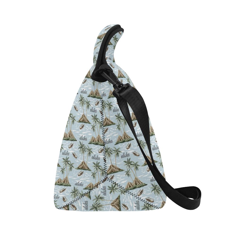 Aloha Hawaii island Design Themed Print Neoprene Lunch Bag (Model 1669)(Large)-JTAMIGO.COM
