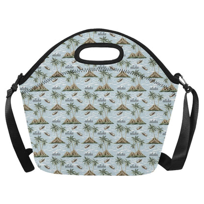 Aloha Hawaii island Design Themed Print Neoprene Lunch Bag (Model 1669)(Large)-JTAMIGO.COM