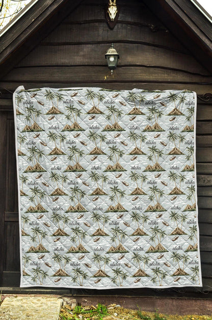 Aloha Hawaii island Design Themed Print Premium Quilt-JTAMIGO.COM