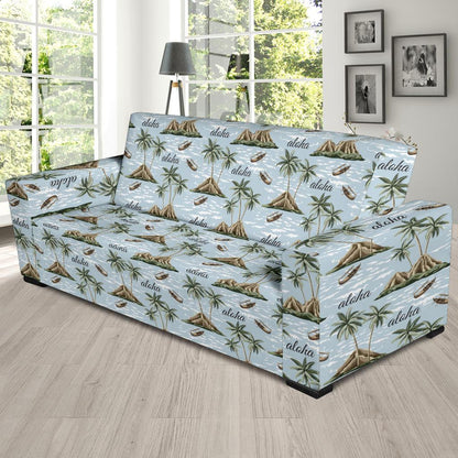 Aloha Hawaii island Design Themed Print Sofa Slipcover-JTAMIGO.COM