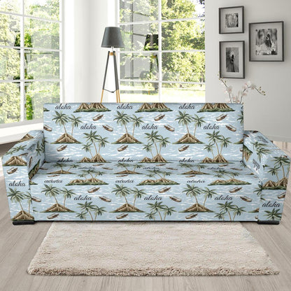 Aloha Hawaii island Design Themed Print Sofa Slipcover-JTAMIGO.COM