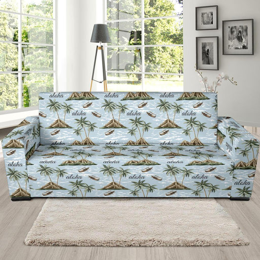 Aloha Hawaii island Design Themed Print Sofa Slipcover-JTAMIGO.COM