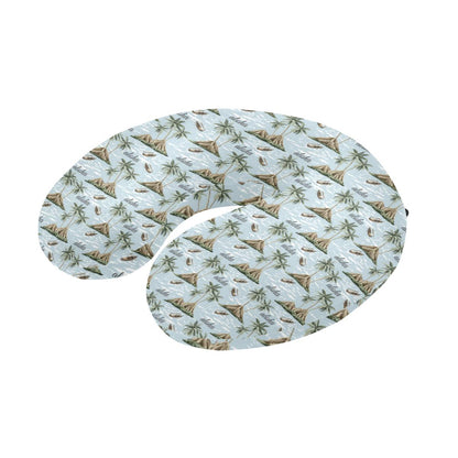 Aloha Hawaii island Design Themed Print U-Shaped Travel Neck Pillow-JTAMIGO.COM