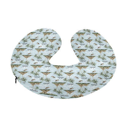 Aloha Hawaii island Design Themed Print U-Shaped Travel Neck Pillow-JTAMIGO.COM