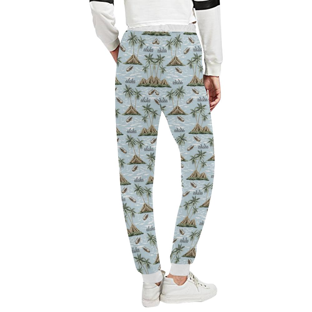Aloha Hawaii island Design Themed Print Unisex Casual Sweatpants (Model L11)-JTAMIGO.COM