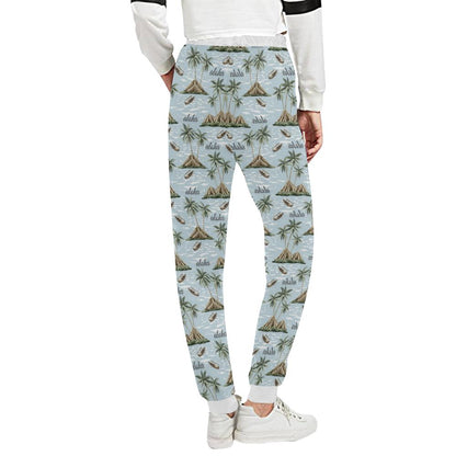 Aloha Hawaii island Design Themed Print Unisex Casual Sweatpants (Model L11)-JTAMIGO.COM