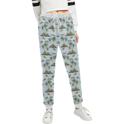 Aloha Hawaii island Design Themed Print Unisex Casual Sweatpants (Model L11)-JTAMIGO.COM