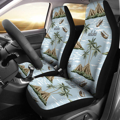 Aloha Hawaii island Design Themed Print Universal Fit Car Seat Covers