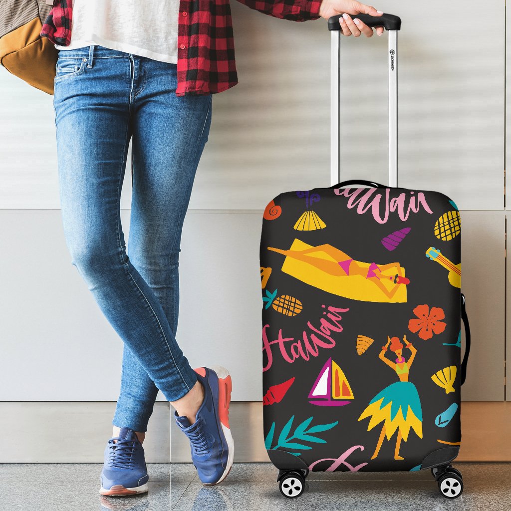 Aloha Hawaii Summer Design Themed Print Luggage Cover Protector