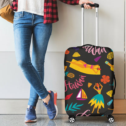 Aloha Hawaii Summer Design Themed Print Luggage Cover Protector