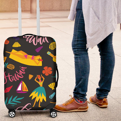 Aloha Hawaii Summer Design Themed Print Luggage Cover Protector