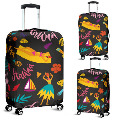 Aloha Hawaii Summer Design Themed Print Luggage Cover Protector